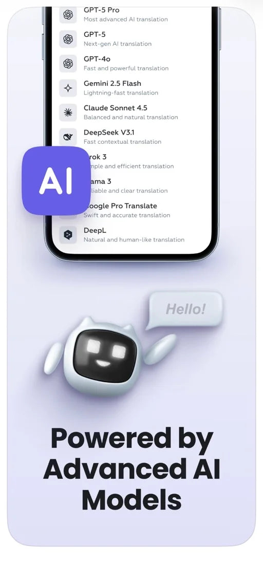 Powered by advanced AI models